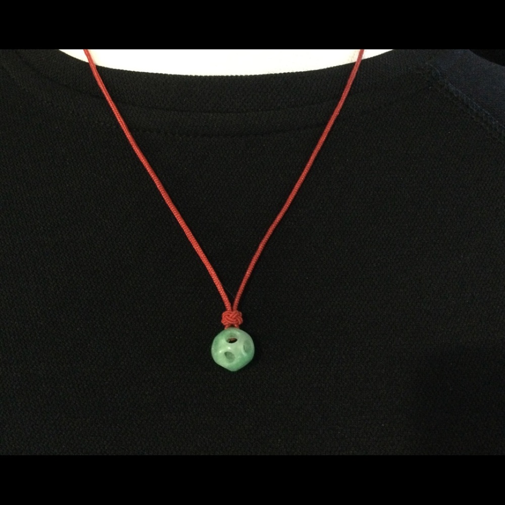 Jade Red String Necklace - Picture 2 of 5